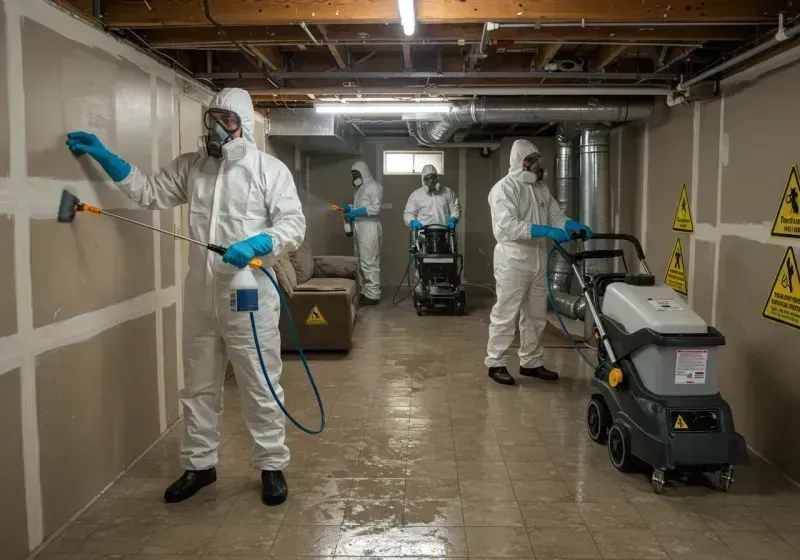 Basement Moisture Removal and Structural Drying process in Amador County, CA